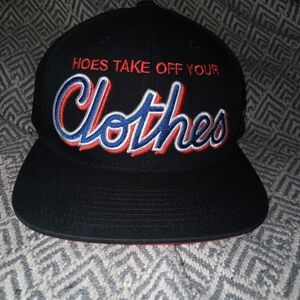 Hoes Take Off Your Clothes "Club 75" Super Rare Script Style Hat Rare Cali